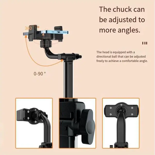 Alt view image 2 of 4 - A telescopic mobile phone stand for full-body shooting. Mobile phone, tablet and desktop stand.