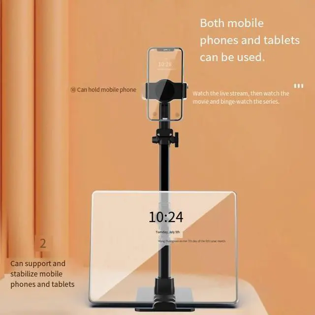 Alt view image 3 of 4 - A telescopic mobile phone stand for full-body shooting. Mobile phone, tablet and desktop stand.