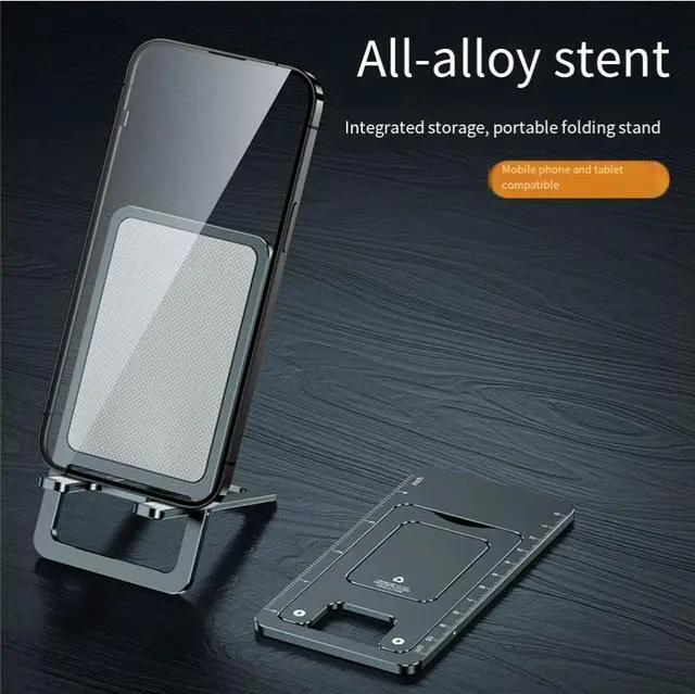 Main image of Mobile phone, tablet, desktop office lazy person support, portable aluminum alloy folding support, live streaming support
