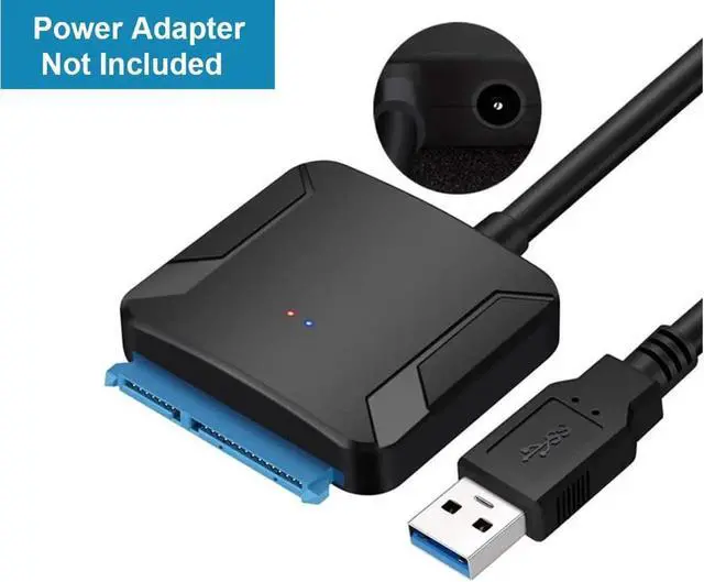 Main image of Plug-and-Play USB 3.0 to SATA Adapter - 22-Pin Connector for 2.5"/3.5" SSD/HDD, External Hard Drive Converter No Tools Needed