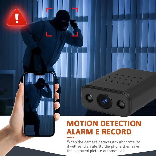 Alt view image 4 of 6 - Security Camera for 4K, Mini Security Cameras Wireless wifi, Small Camera Security, Indoor Surveillance Camera with Night Vision, Motion Detection, Sound Recording