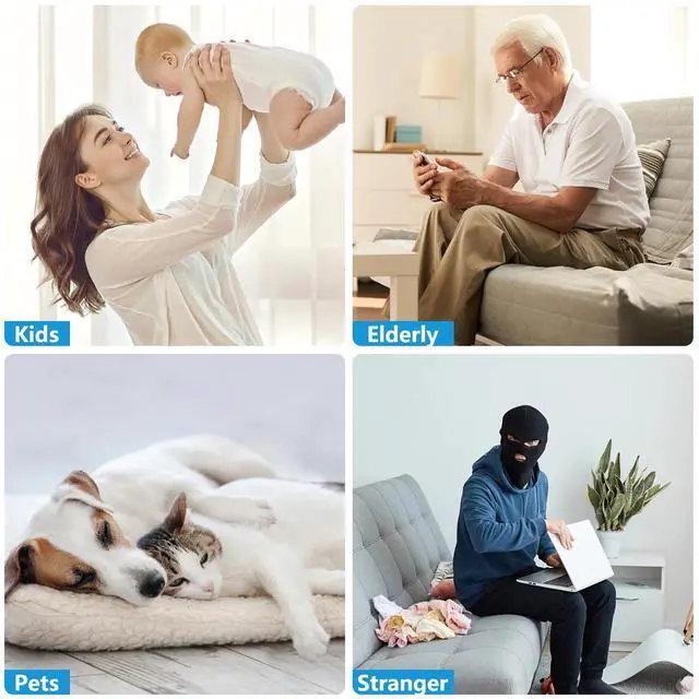 Alt view image 4 of 6 - Camera Clock WiFi Camera Covert Nanny Video Recorder Mini 4K Wireless Nanny Cam Indoor Home Office Security Night Vision Motion Detection