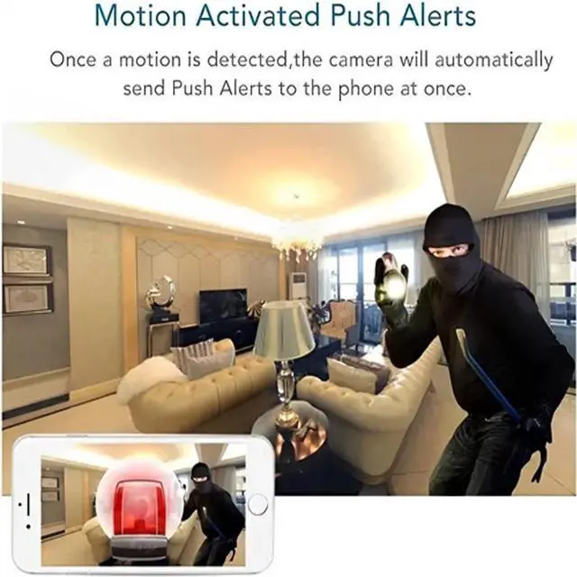 Alt view image 6 of 7 - Mini Wireless Hidden Spy Camera Wifi IP Home Security 1080P HD Night Vision Cam