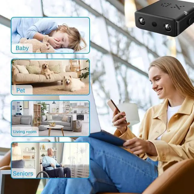 Alt view image 3 of 7 - Spy Camera, 2K HD Hidden Camera, No Need Wifi Camera, Cloud & SD Storage Mini Camera, Wireless Indoor Camera, AI Motion Detection Camera, Auto Night Vision Cameras for Home Security 1PCS