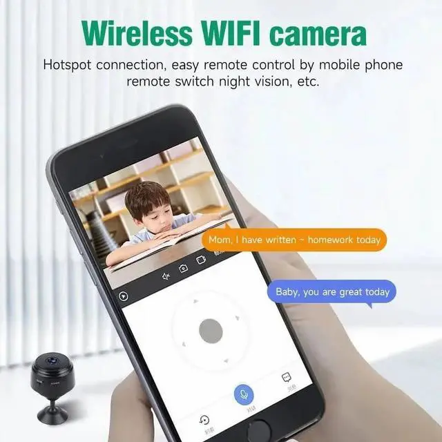 Alt view image 3 of 7 - Mini Wi-fi Spy Camera 1080P Wireless Hidden Security Camera Night Vision, Smart Voice, Remote Access