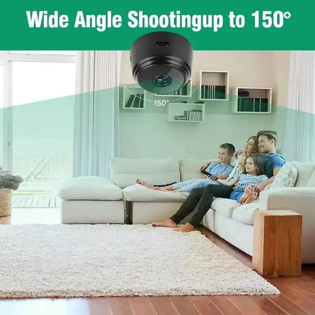 Alt view image 4 of 7 - Mini Wi-fi Spy Camera 1080P Wireless Hidden Security Camera Night Vision, Smart Voice, Remote Access