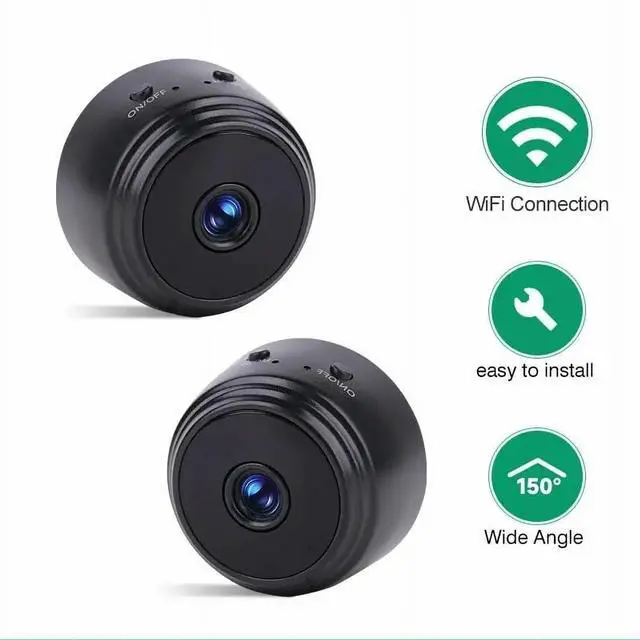 Alt view image 2 of 7 - Mini Wi-fi Spy Camera 1080P Wireless Hidden Security Camera Night Vision, Smart Voice, Remote Access