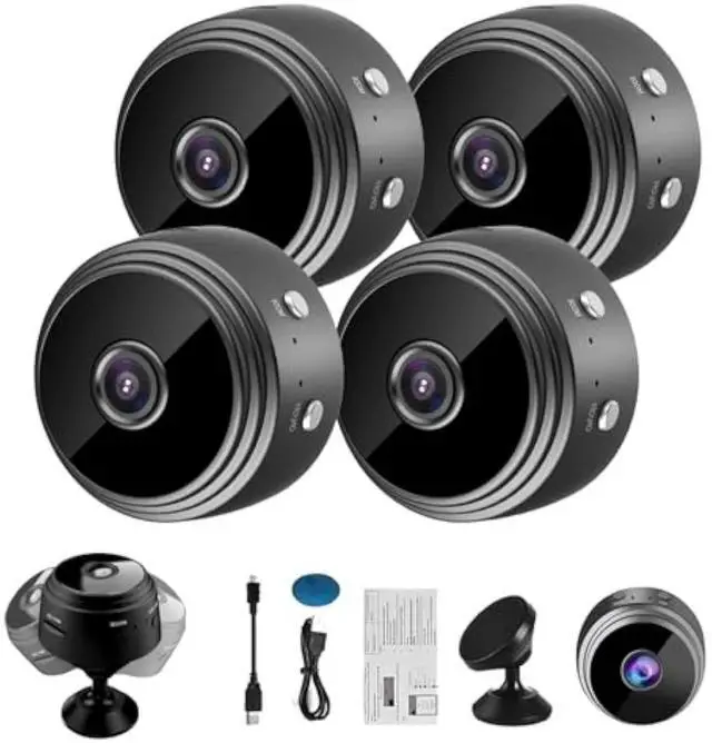 Main image of Mini Guard Cam, Miniguad Camera 2025 Magnetic Mini Security Camera, 1080p HD Secret Scope Hidden Camera with Audio Indoor/Outdoor Wireless (3pcs)