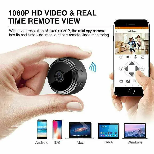Alt view image 3 of 7 - Wireless WiFi Indoor Camera Home Surveillance Camera Two Way Audio with Night Vision Motion Detection Baby Monitor pet Camera Mobile APP Surveillance
