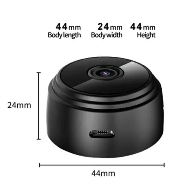 Alt view image 2 of 7 - 2 PCS Mini Wireless WiFi Cameras, Camera with Audio and Video Live Feed, with Cell Phone App Wireless Recording, 1080P HD Hidden Spy Cameras with Night Vision, Tiny Cameras for Indoor/ Outdoor