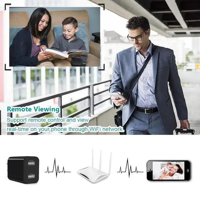 Alt view image 4 of 7 - Wireless Charger Camera USB Wi-Fi Nanny Cam