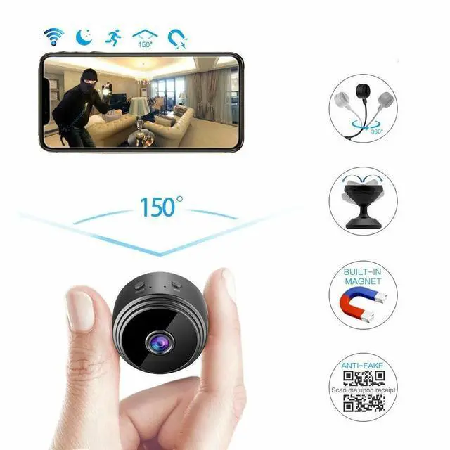Alt view image 7 of 7 - 3pack Mini Camera 1080P HD Camera Wireless Hidden WiFi Cameras- Covert Nanny Cam Home Security Surveillance Cam,for Indoor Outdoor Car Small Security Camera