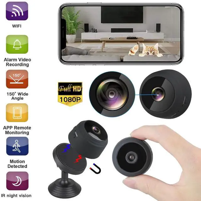Alt view image 4 of 7 - 3pack Mini Camera 1080P HD Camera Wireless Hidden WiFi Cameras- Covert Nanny Cam Home Security Surveillance Cam,for Indoor Outdoor Car Small Security Camera