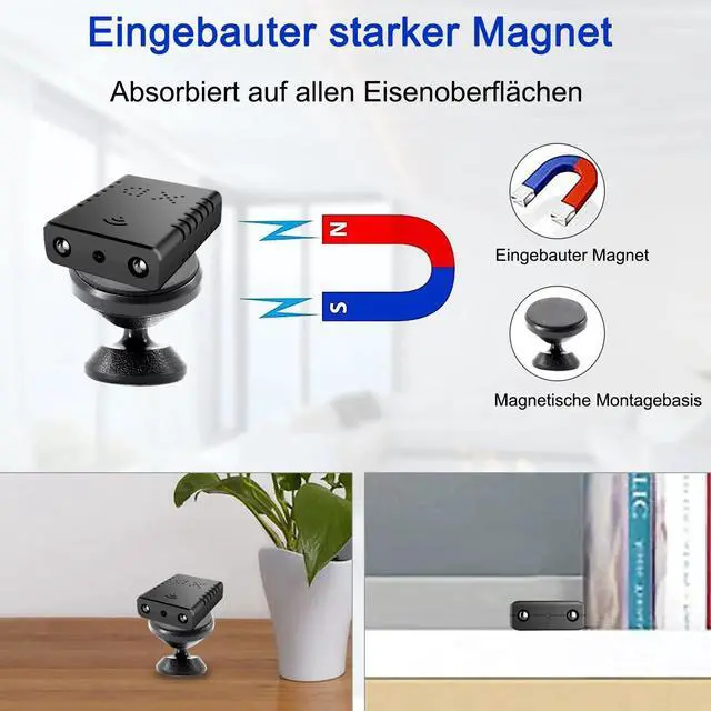 Alt view image 5 of 5 - Smallest camera, HD1080P Wireless Remote Camera, Nanny Cam, Baby Monitor with Night Vision, Motion Detection, Cloud Storage, Remote Viewing for iOS Android Phone APP