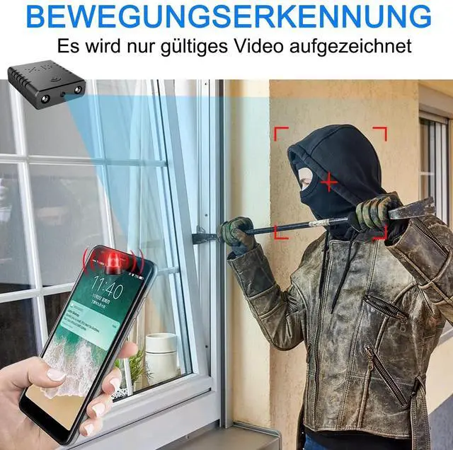 Alt view image 3 of 5 - Smallest camera, HD1080P Wireless Remote Camera, Nanny Cam, Baby Monitor with Night Vision, Motion Detection, Cloud Storage, Remote Viewing for iOS Android Phone APP