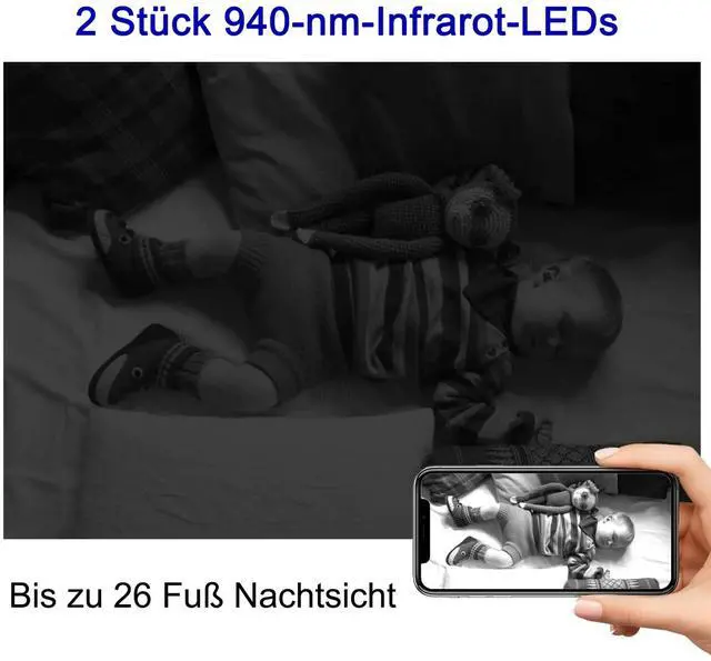 Alt view image 4 of 5 - Smallest camera, HD1080P Wireless Remote Camera, Nanny Cam, Baby Monitor with Night Vision, Motion Detection, Cloud Storage, Remote Viewing for iOS Android Phone APP