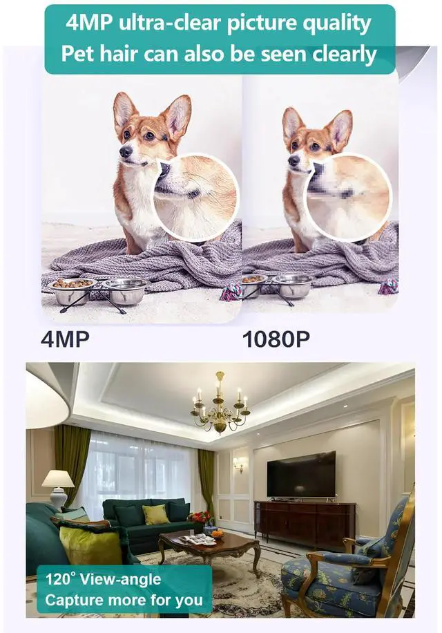 Alt view image 4 of 7 - HD 4MP outlet Camera Wireless Cameras Mini Small Nanny Cam Indoor Camera for Home Security Wall Charger WiFi Camera