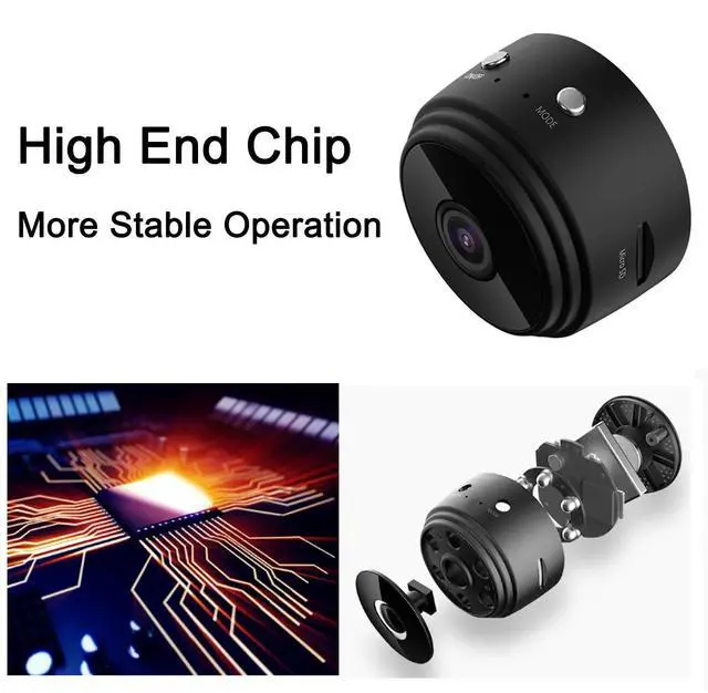 Alt view image 7 of 7 - Mini Hidden Camera WiFi Wireless Small Video Camera Full HD 1080P Night Vision Motion Detection Security Nanny Surveillance Cam Covert Cameras with App for Home indoor Outdoor 2PC Black