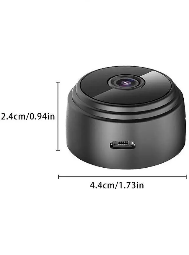 Alt view image 3 of 7 - Mini Hidden Camera WiFi Wireless Small Video Camera Full HD 1080P Night Vision Motion Detection Security Nanny Surveillance Cam Covert Cameras with App for Home indoor Outdoor 2PC Black
