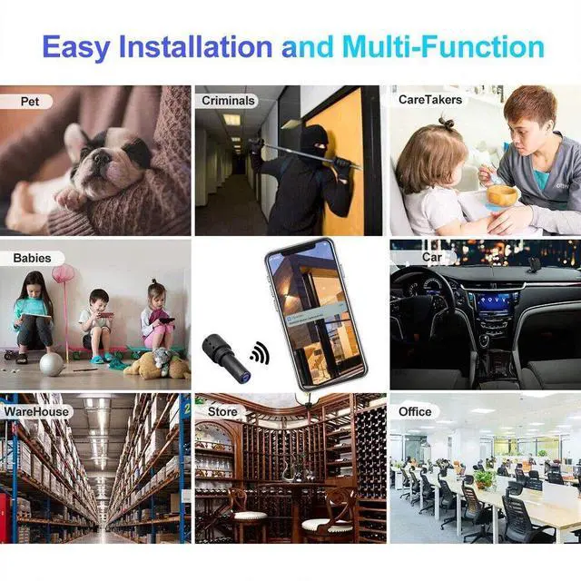 Alt view image 4 of 7 - Hidden Spy Camera Mini Wifi HD 1080P Security Camera Wireless Motion Sensor Night Vision Cam