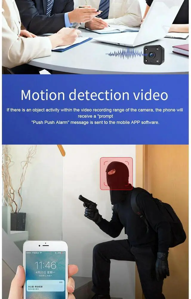 Alt view image 5 of 7 - 1080P Mini Wireless WiFi Hidden Spy Camera IP Home Security Night Vision X6 Cam