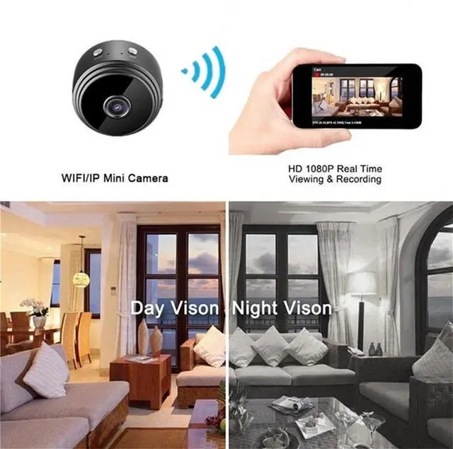 Alt view image 6 of 7 - Hidden Camera, Spy Camera, Nanny Cam, Best Mini Camera, WiFi Wireless Camera, HD 1080P Camera, Recorder with Night Vision, Camera Full HD