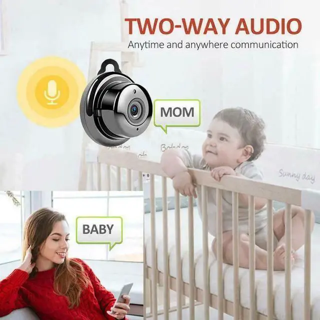 Alt view image 3 of 7 - Mini Spy Camera WiFi Small Wireless Nanny Cam Home Security Surveillance Baby Monitor Indoor Video Recorder with Live Feed Phone APP Remote View Night Vision Motion Detection