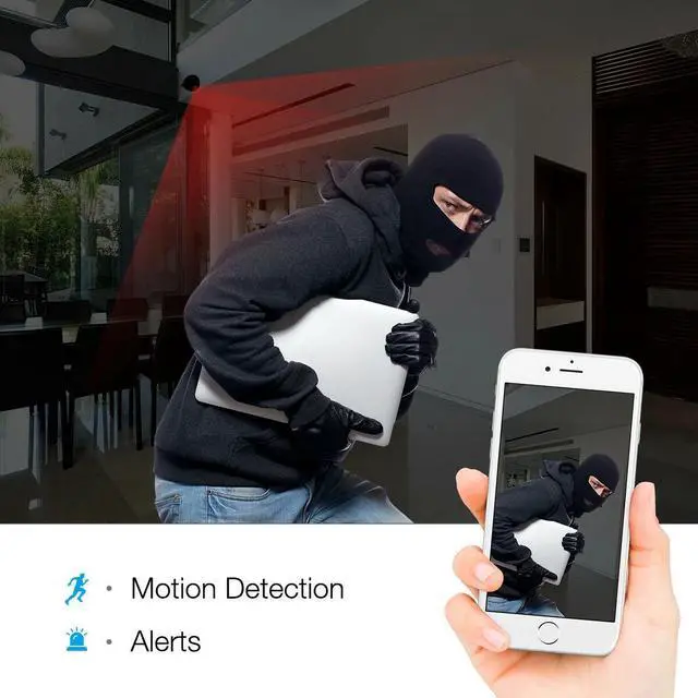 Alt view image 4 of 7 - Mini Spy Camera WiFi Small Wireless Nanny Cam Home Security Surveillance Baby Monitor Indoor Video Recorder with Live Feed Phone APP Remote View Night Vision Motion Detection
