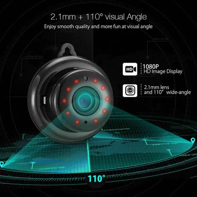 Alt view image 7 of 7 - Mini Spy Camera WiFi Small Wireless Nanny Cam Home Security Surveillance Baby Monitor Indoor Video Recorder with Live Feed Phone APP Remote View Night Vision Motion Detection