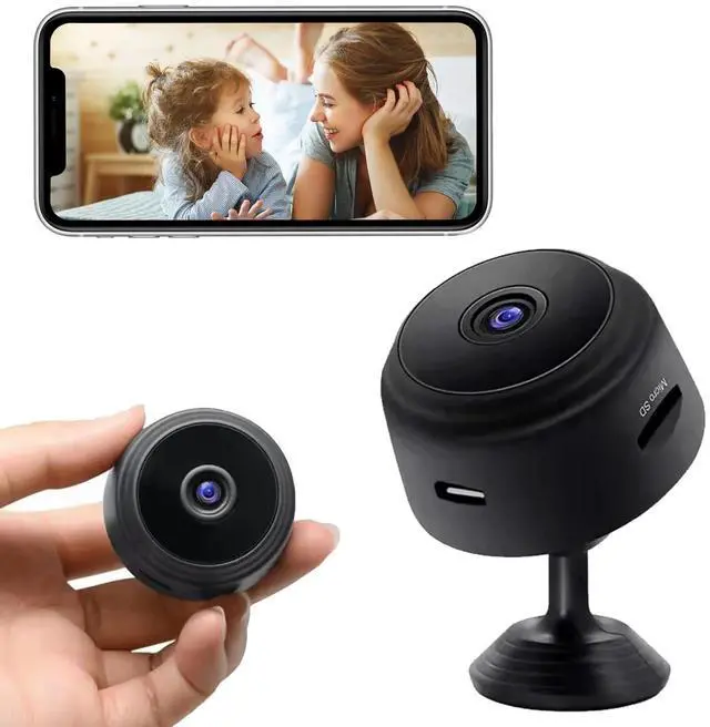Main image of Hidden Camera, Spy Camera, HD 1080P Full Home Security Micro Cam Video Audio Recorder Camcorder, Tiny Camera with 150° Wide Angle Remote View, Black