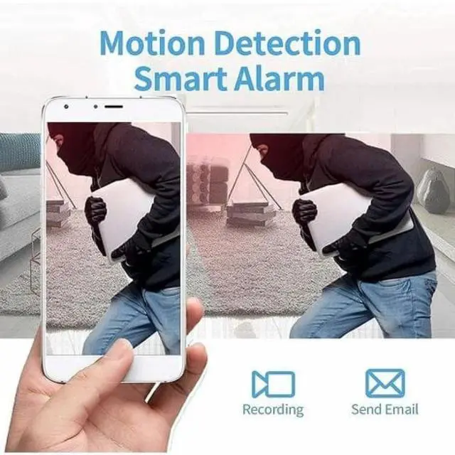 Alt view image 3 of 5 - Indoor/Outdoor Surveillance Camera,Mini Wireless Spy Camera HD,Adjustable Resolution Security Camera for Store Office Home (black)
