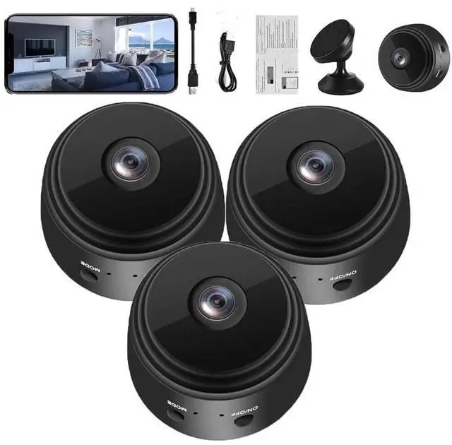 Main image of Spy Lens Cam, Secret Scope Magnetic Mini Security Camera, Secret Scope Magnetic Mini Security Camera Outdoor, Secret Scope Magnetic Mini Camera, Hidden Camera, Keep Your Family Safe (3, Black)