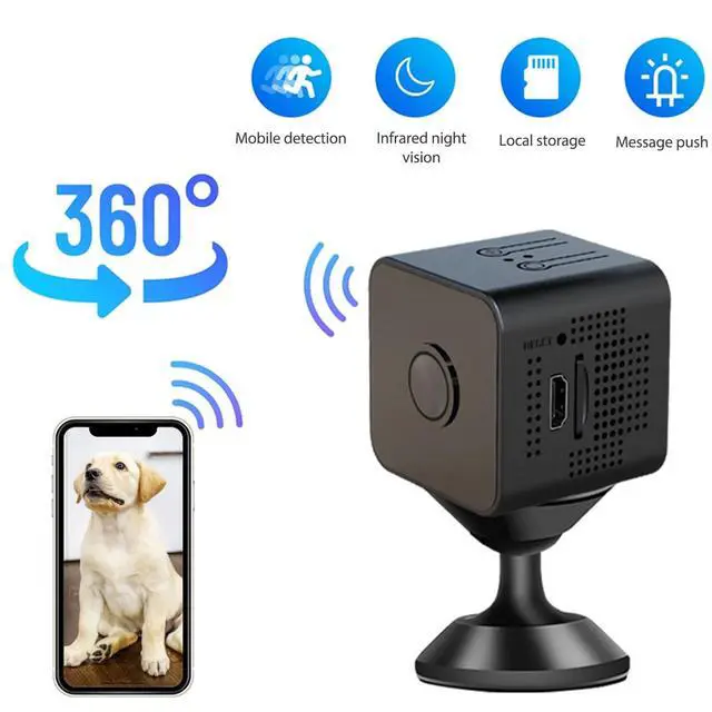 Alt view image 6 of 7 - WiFi Spy Camera Hidden Camera Night Vision 4K HD Mini Camera for Home Security Indoor Wireless Small Camera with Motion Detection IP Camera Remote Viewing Easy Setup