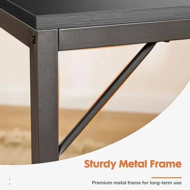 Alt view image 7 of 7 - 40 inch Computer Desk with Storage Drawers, PC Table for Home Office Small Spaces