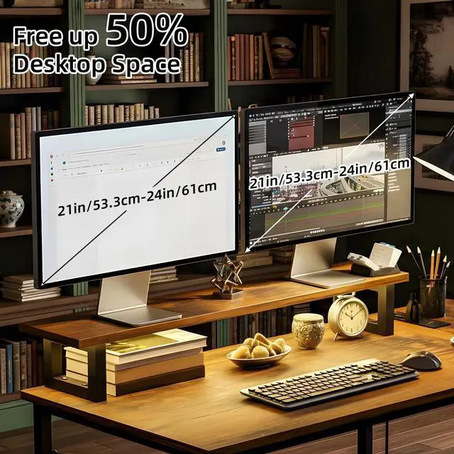 Alt view image 6 of 6 - L Shaped Gaming Desk with Power Outlets and LED Lights, 43 Inch Computer Desk with Charging Port (Rustic Brown)