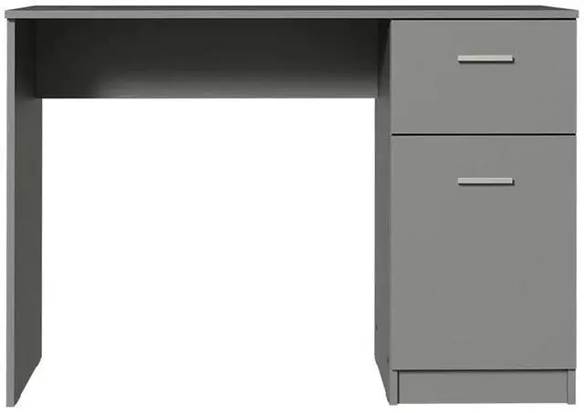 Alt view image 5 of 7 - CompacttComputer Desk Study Table for Small Spaces Home Office 43 Inch Student Laptop PC Writing Desks with Storage and Drawer, Modern Ergonomic Gaming Workstation - Grey