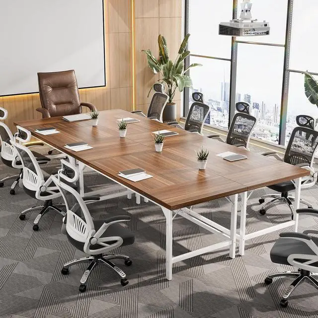 Alt view image 5 of 7 - Large Desk, 70.8 x 31.5 Inch Extra Long Executive Computer Desk, Heavy Duty 2 Person Desk, Premium Super Thick Study Writing Table Computer Table, Rustic