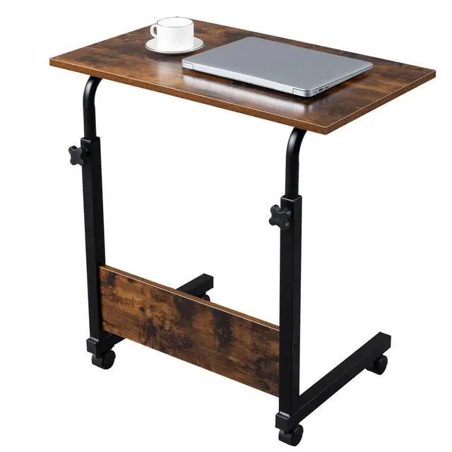 Alt view image 7 of 7 - Laptop Table Adjustable Height Standing Computer Desk Portable Stand Up Work Station Cart Tray Side Table for Sofa and Bed, Retro