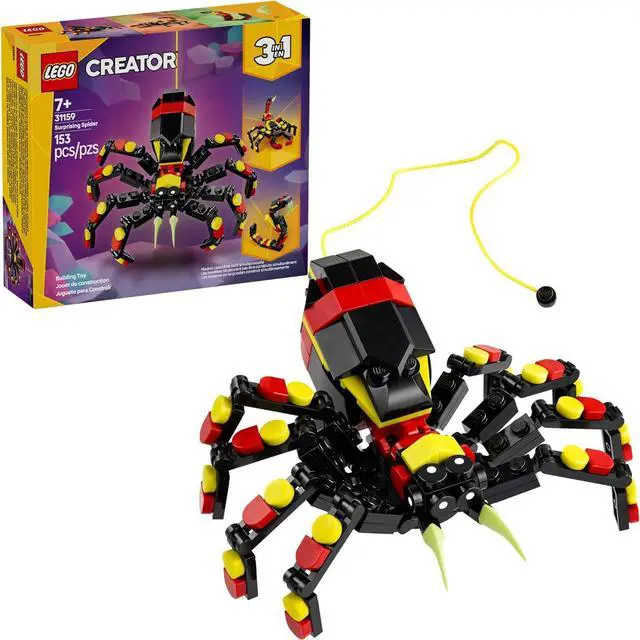 Main image of Creator 3 in 1 Wild Animals Surprising Spider Toy - Building Toy with 3 Build Options, Spider, Scorpion, or Snake - Animal Figures for Kids, Boys & Girls, Ages 7+ - Gift Idea for Birthday - 31159