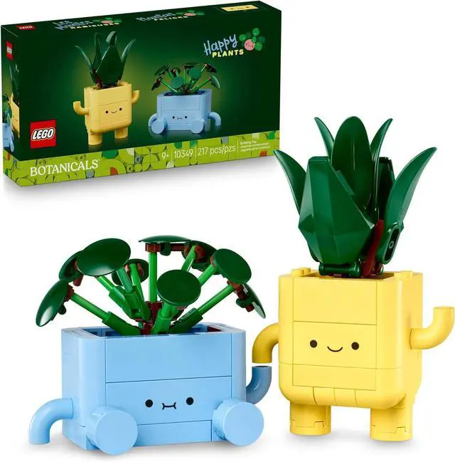 Main image of Botanicals Happy Plants Building Toys - Bedroom or Dorm Room Decor for Girls, Boys, & Adults, Desk or Shelf Display - Birthday Gift Ideas for Kids, Ages 9+ - 10349
