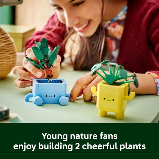 Alt view image 3 of 6 - Botanicals Happy Plants Building Toys - Bedroom or Dorm Room Decor for Girls, Boys, & Adults, Desk or Shelf Display - Birthday Gift Ideas for Kids, Ages 9+ - 10349