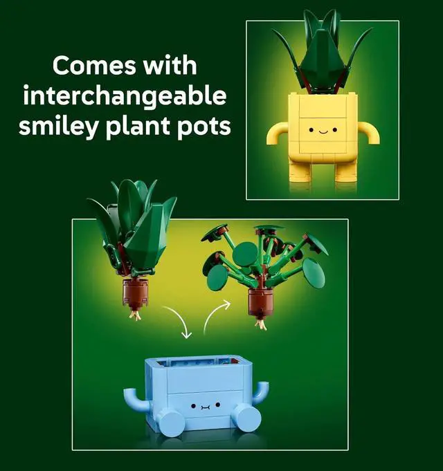 Alt view image 5 of 6 - Botanicals Happy Plants Building Toys - Bedroom or Dorm Room Decor for Girls, Boys, & Adults, Desk or Shelf Display - Birthday Gift Ideas for Kids, Ages 9+ - 10349
