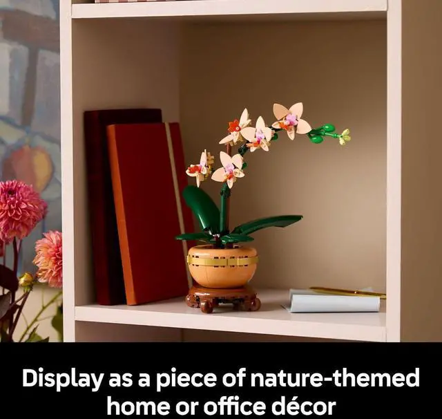 Alt view image 6 of 7 - Botanicals Mini Orchid Building Set - Artificial, Fake Orchid for Home Decor, Adults Ages 18+ - Gift for Birthdays - Indoor Plant Decorations for Table, Desk, Office - 10343