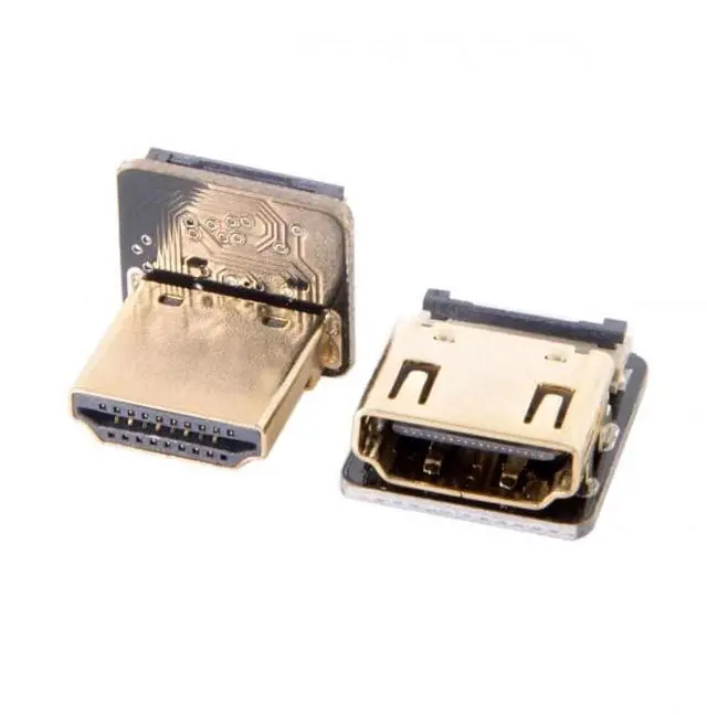 Alt view image 4 of 6 - Up Angled 90 Degree HDMI Male to Female FPC Flat Cable for HDTV Multicopter Aerial Photography 20CM