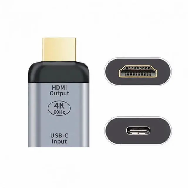Alt view image 4 of 7 - USB-C Type C Female Source to HDMI Sink HDTV Adapter 4K 60hz 1080p for Tablet Phone Laptop