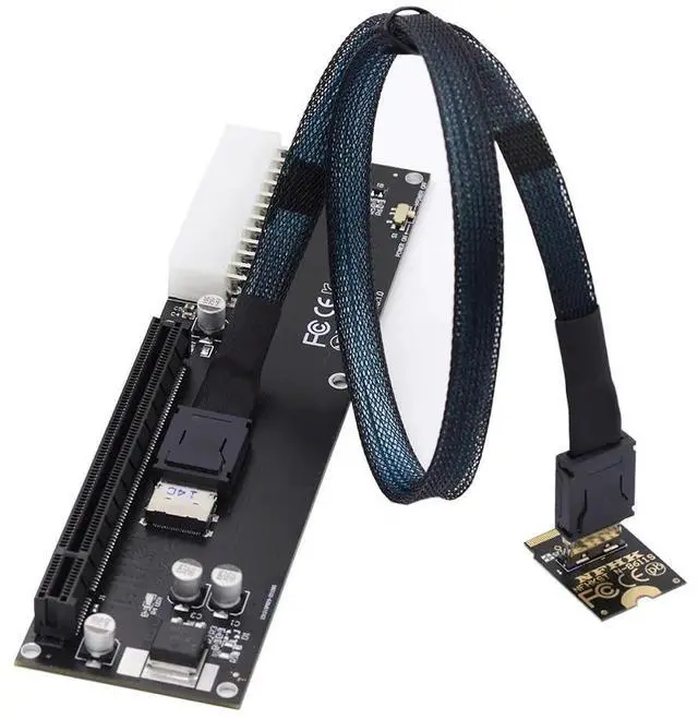 Alt view image 2 of 7 - PCI-E 3.0 M.2 M-key to Oculink SFF-8612 SFF-8611