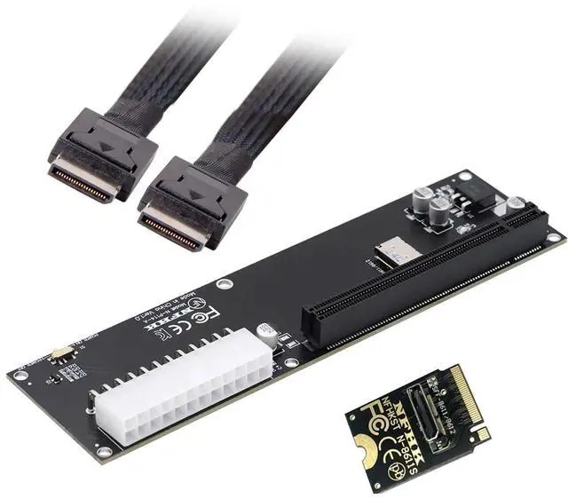 Alt view image 5 of 7 - PCI-E 3.0 M.2 M-key to Oculink SFF-8612 SFF-8611