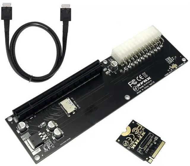 Alt view image 7 of 7 - PCI-E 3.0 M.2 M-key to Oculink SFF-8612 SFF-8611