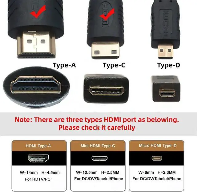 Alt view image 7 of 7 - Mini HDMI 2.1 Ultra Thin HDTV Cable 8K 4K Hyper Super Flexible Slim Cord Type-A to Type-C for Camera HDTV