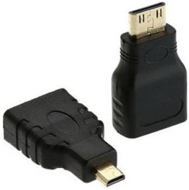 Alt view image 3 of 6 - HDMI to Dual HDMI Female Y Splitter Switch Extension Adapter Cable with Micro Mini HDMI Adapter